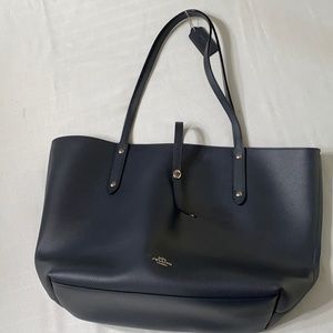 Midnight Navy Blue Coach Tote
